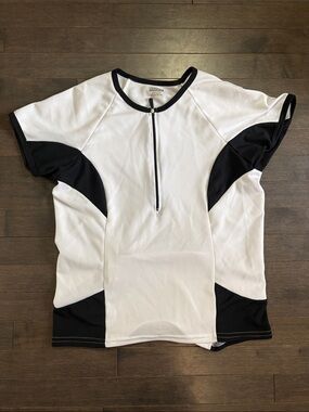 Trek White & Black Zip-Front Cycling Jersey Women’s L